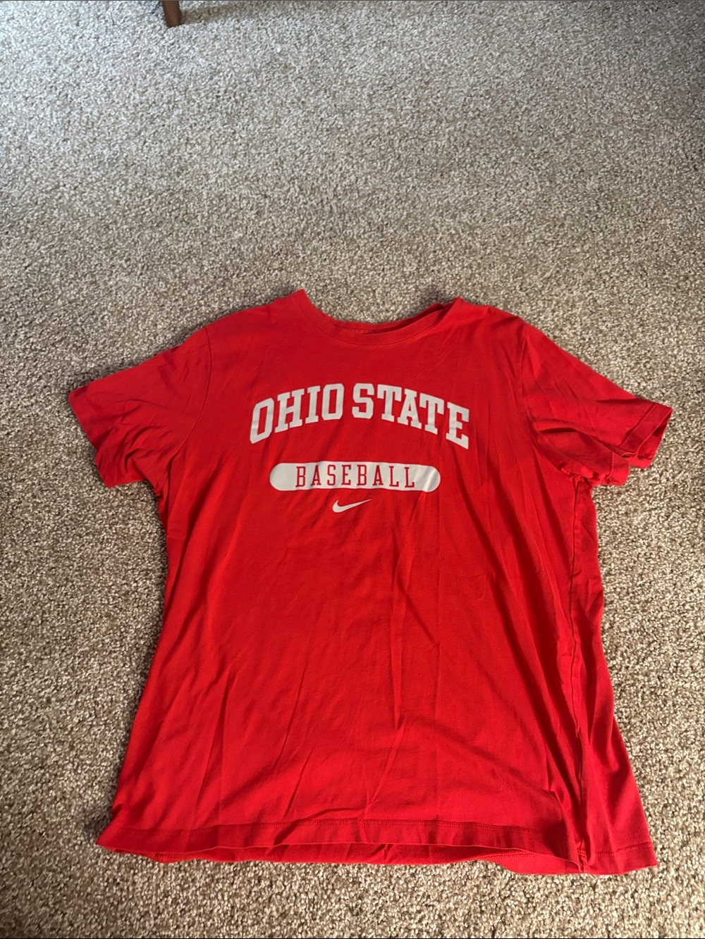 Nike Red Ohio State Baseball Tee